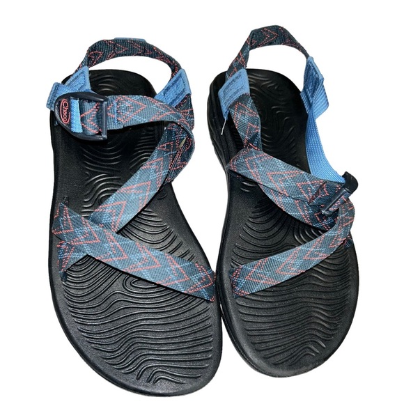 WOMEN'S CHACO Z/VOLV sandals size 9 blue/pink hiking outdoor beach - Picture 1 of 5